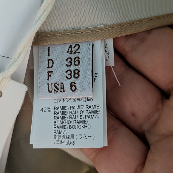 Brunello Cuccinelli wide leg pants in oat size 6 - Picture 9 of 10